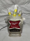 Vintage Miller High Life light up Ice Bucket Beer Advertising Man Cave Bar Decor