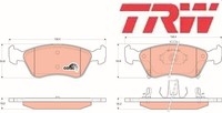 TRW GDB3163 Bremsbelagsatz FüR Scheibenbremse Bremsbelagsatz BremsbeläGe