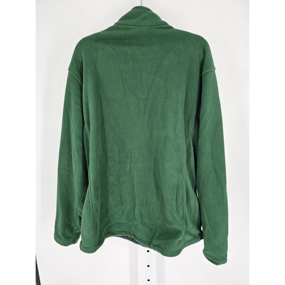 Krispy Kreme Donuts Mens Sz 2XL Fleece Zip Up Jacket Green Embroidered - Image 4 of 4