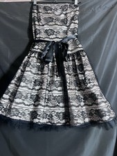 Vtg Jessica McClintock Gunne Sax Mini Dress 5 Lace Tulle Party Whimsygoth Y2K