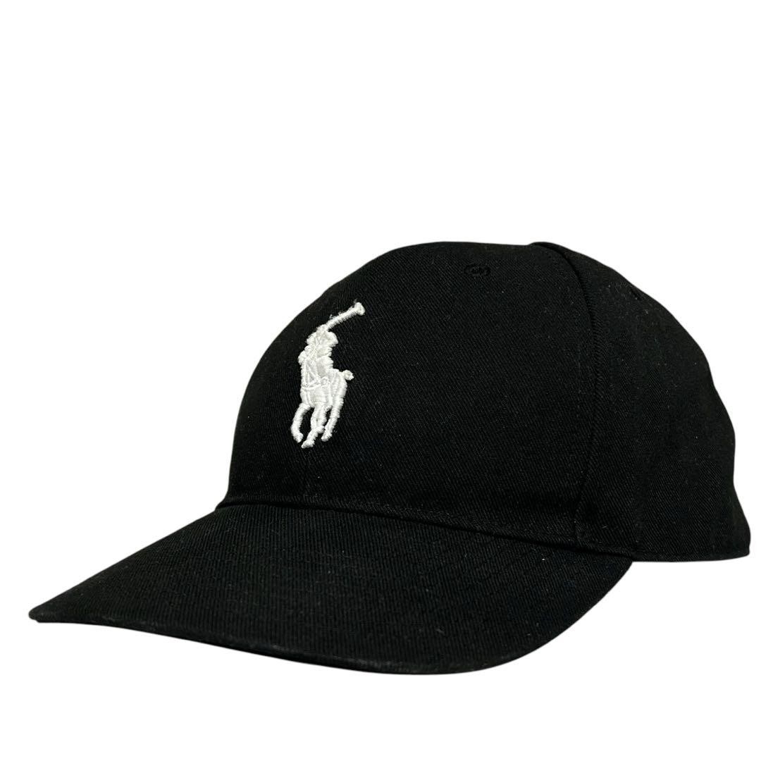 POLO Ralph Lauren Berretto Twill Corona Alta Palla Nero Logo Pony