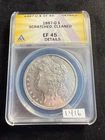 1887 O Morgan Silver Dollar ANACS XF 45 EF45 Details FAMILY ESTATE COIN 1416
