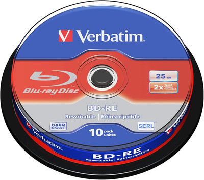 10x Wiederbeschreibbare Blu-Ray Discs 25GB, BD-RE Rohlinge, HD-Datenarchivierung