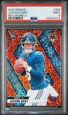 2025 PANINI MOSAIC RED SPARKLE #362 JAXSON DART ROOKIE RC PSA 9