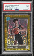 2021 Panini Donruss Optic Fast Break Gold Prizm 7/10 Joshua Primo PSA 9 MINT dq2