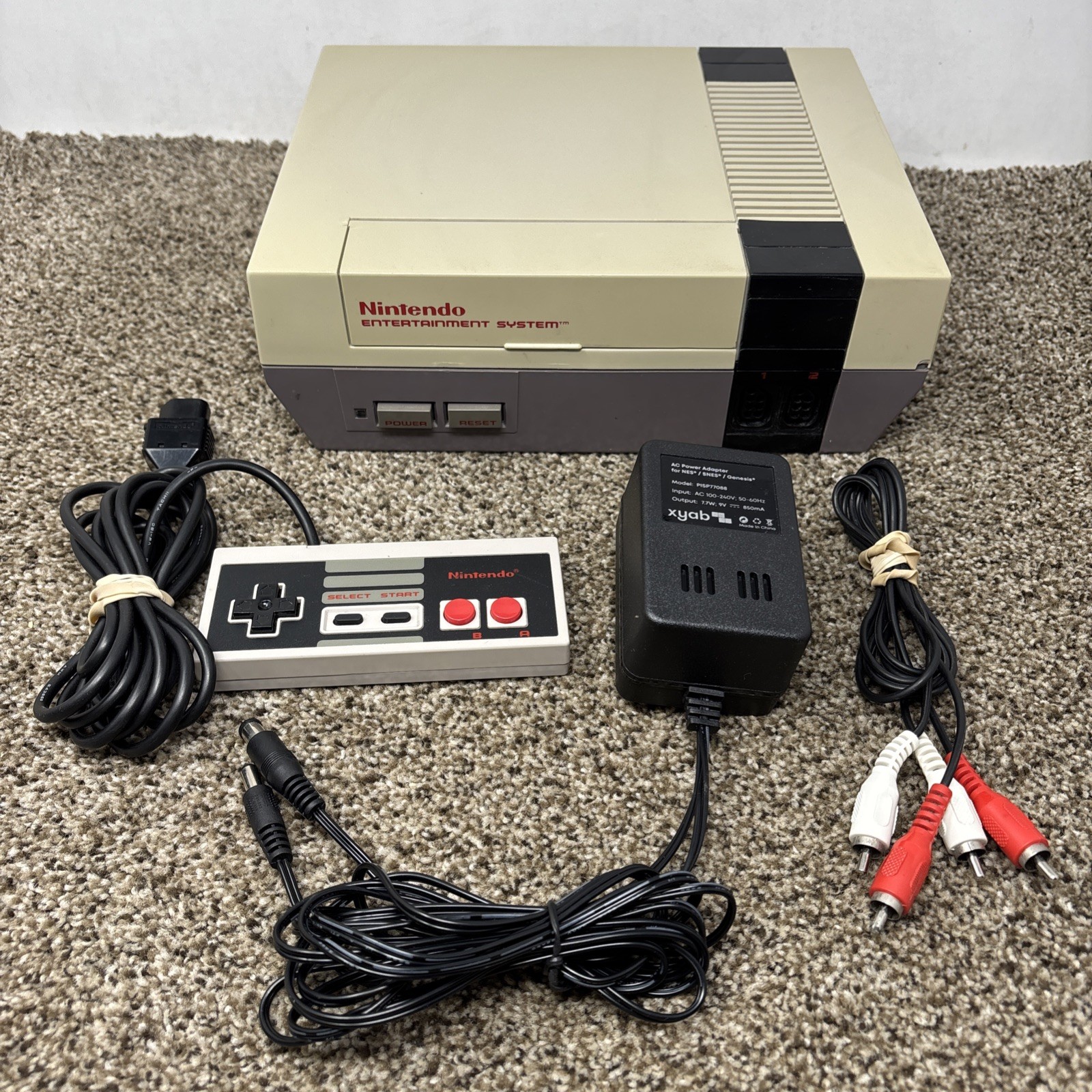 1985 Original NES Nintendo System Console + New 72 Pin Authentic Tested Bundle