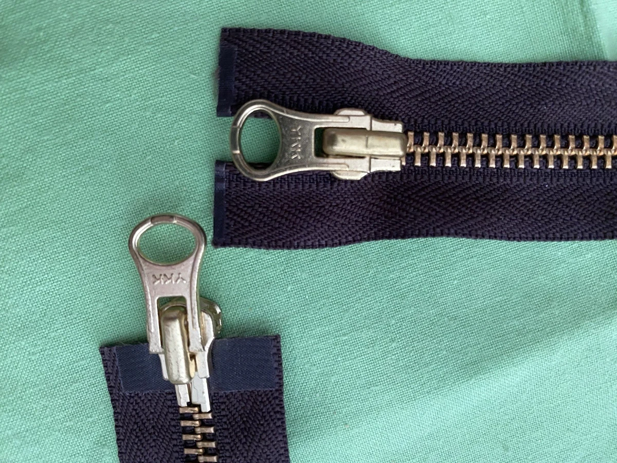 Zip Bidirezionale 80/90 cm doppio cursore cerniera aperta giacca chiusura lampo for fai da te cucito a mano forniture decorazione zip (Color : Beige, Size : 90CM_5