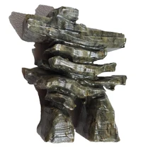 Inukshuk CNDN Hand Carved Stone Sculpture Signed RS YK Inuit Modern Art Decor