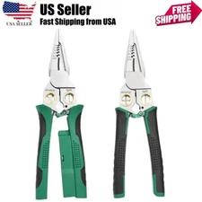 8 in 1 Wire Strippers with Voltage Tester, Cable Strippers/Cutters with Plier, C