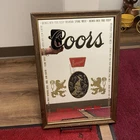 Vintage Coors Banquet Beer Mirror – Wood Frame Bar Sign