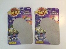 Mighty Max Skull Dungeon - Doom Zone Backing Card x2 Bluebird Toys