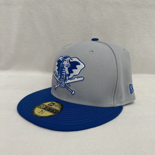 New Era 59FIFTY Oakland Athletics 40 Jahre Elefant grau blau pink Größe 7 7/8 - Bild 1 von 7