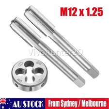 HSS M12 x 1.25mm Taper & Plug Tap & M12 x 1.25mm Die Metric Thread Right Hand D
