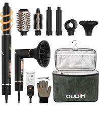 6 in 1 Multi-Functional Hot Air Styler Negative Ion Hair Dryer Brush Set NEW