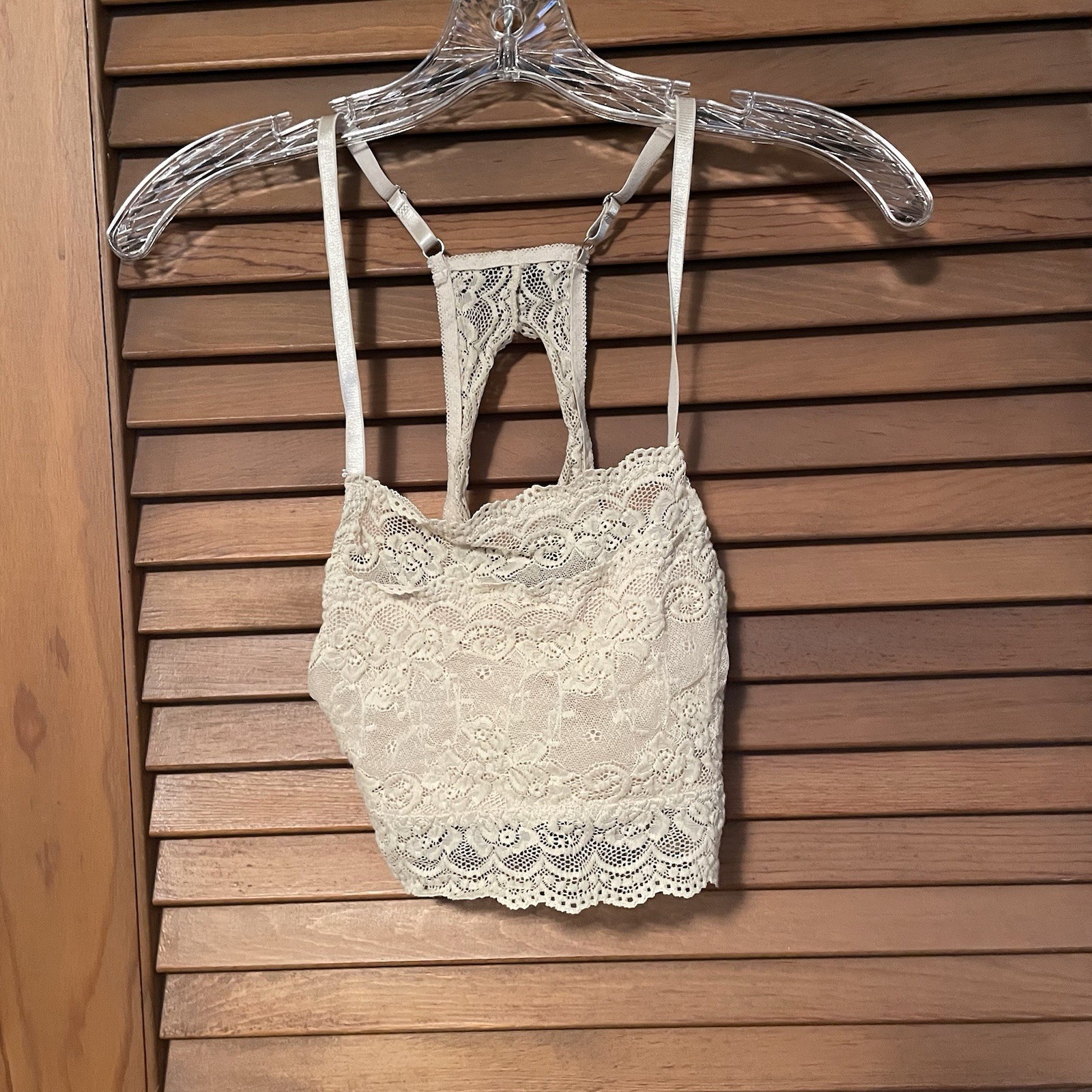 Anemone Elise Lace Bralette Creme Size Medium Dainty Coquette Romantic Sexy