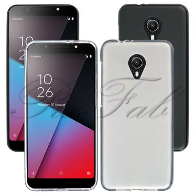 Schutzhülle & Displayschutz Für Vodafone Smart N9 Lite VFD620 – TPU-Silikon, Stoßfest, Transparent/rauchfarben