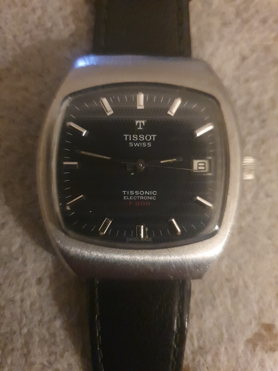 TISSOT Tissonic Electronic F300 watch 41mm with crown cal 2010