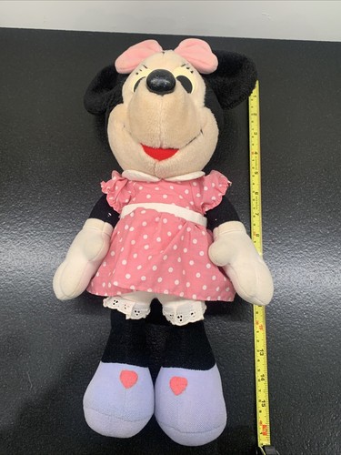 Vintage 80s Minnie Mouse Plush Walt Disney Hasbro Softies Pink Stuffed Animal - Picture 4 of 12