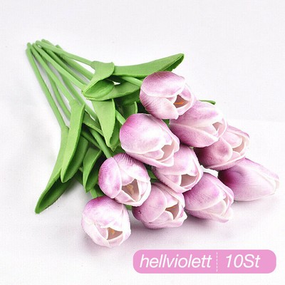 10x Künstliche Tulpe Blume Blumenstrauß Bukett Hochzeit Party Kunstblumen Deko-