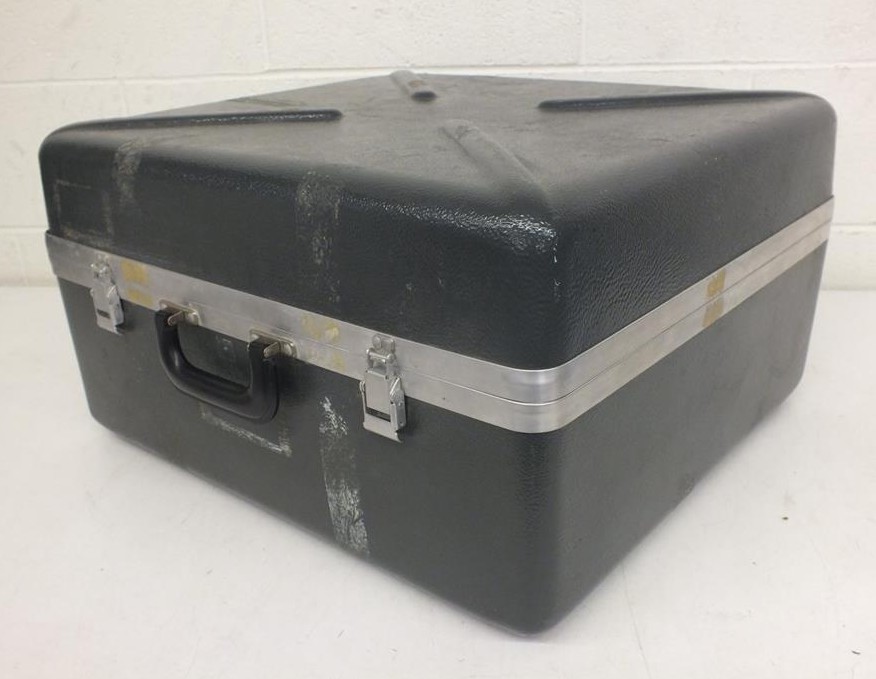 Vintage Parsons Manufacturing Gray Suitcase-Style 11.5x19x21