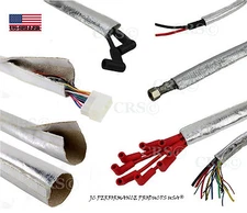 2" X 3' Flexible Aluminum Metallic Heat Shield Sleeve Insulated Wire Hose Cover