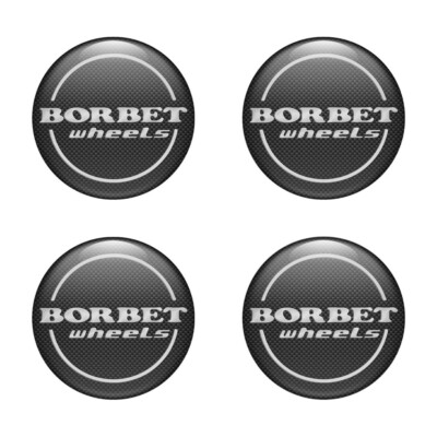 Borbet emblem hub cap silicone sticker 4pcs. Logo Wheel Cover Hubcaps