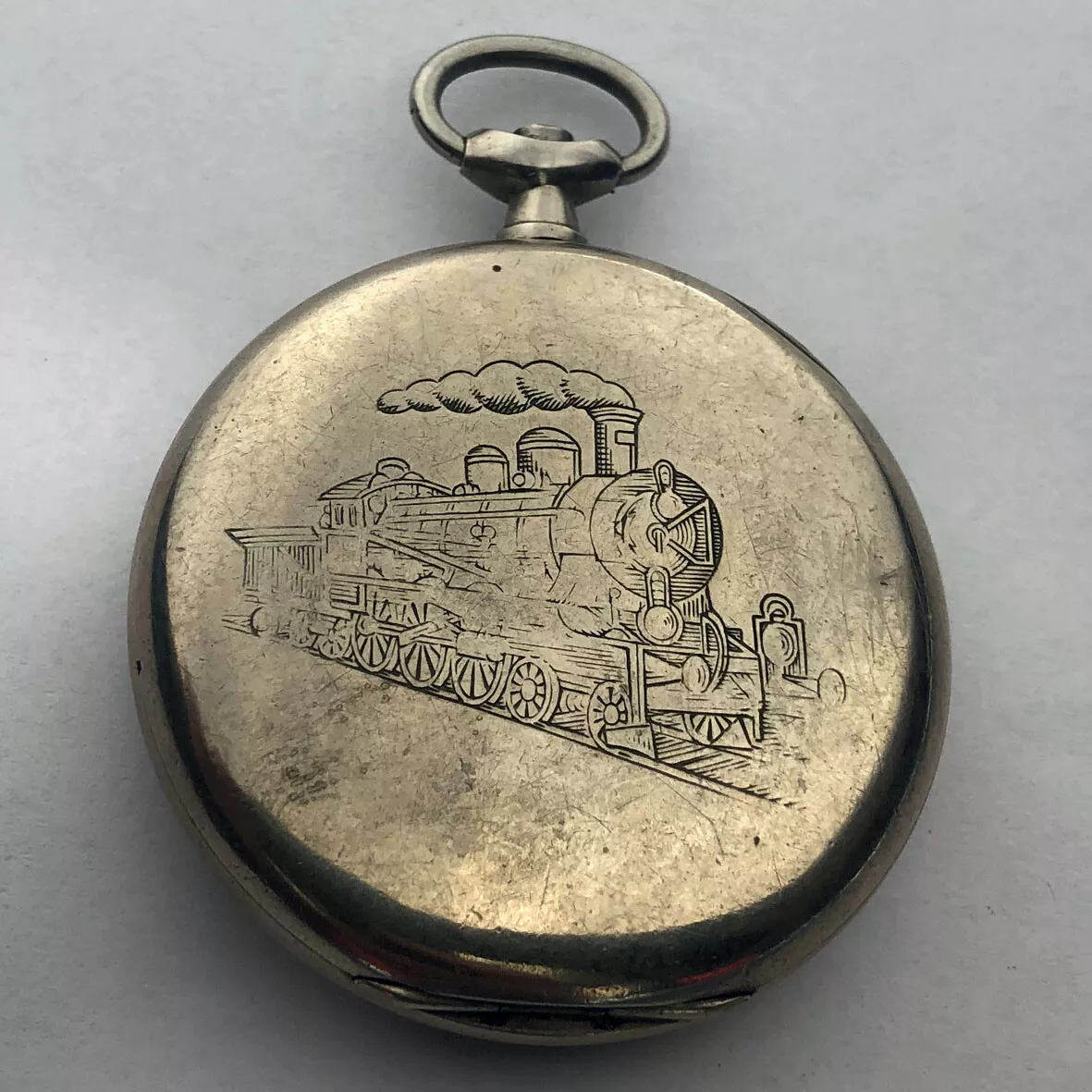 Rare Swiss ANTIQUE CASE Pocket watch OMEGA locomotive Open Face