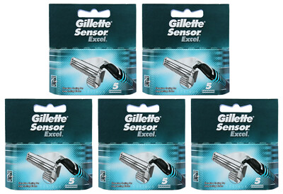 25 Gillette Sensor Excel Rasierklingen Klingen Ersatzklingen 25 Stück 5x 5er Set
