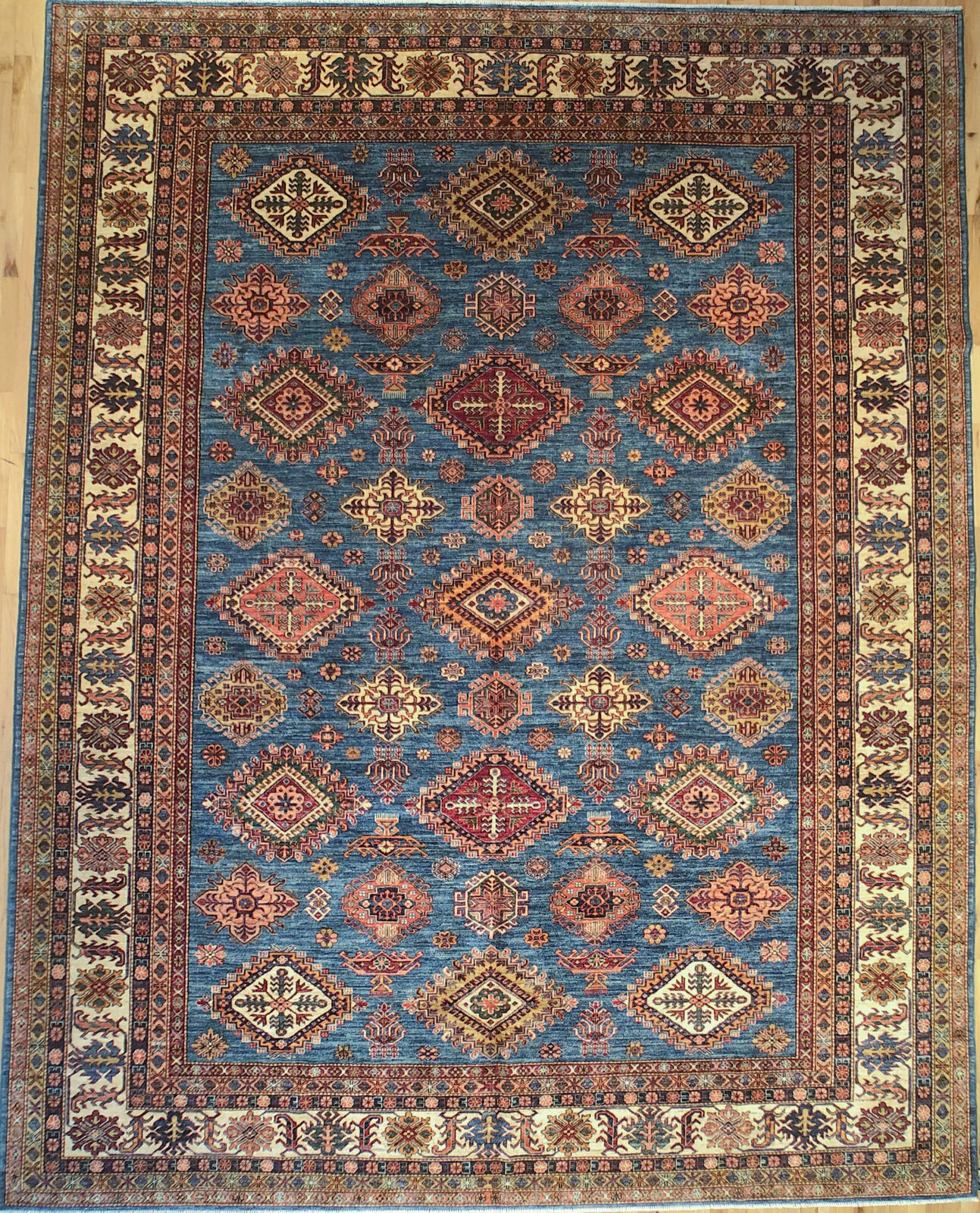 Hand-knotted Rug (Carpet) 10'X12'7, Kazak mint condition