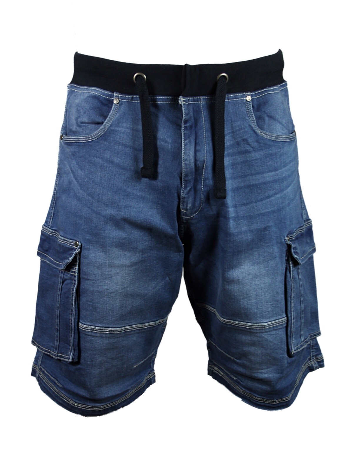 KAM Mens Big King Size Cargo Denim Shorts Fashion Smart Casual Summer