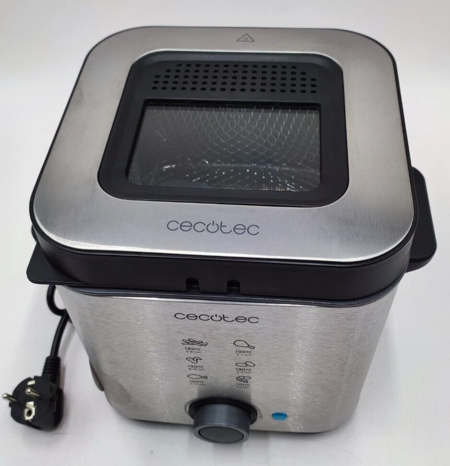 Elektrische Fritteuse Edelstahl Cecotec CleanFry Advance 1500 Inox 900W 1,5L - Bild 2 von 4