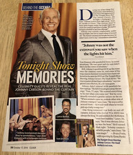 2016 JOHNNY CARSON Tonight Show - Magazine Page Article Clipping