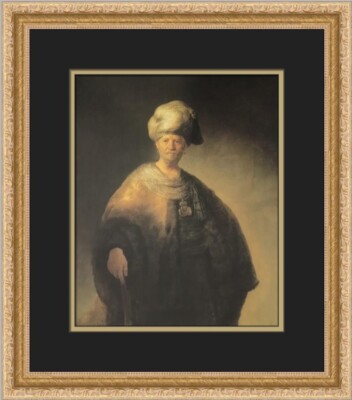 Rembrandt Man in Oriental Costume Custom Framed Print