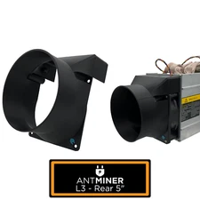Antminer L3 Rear to 5 Inch - Fan Shroud Adapter Crypto ASIC Miner Silencer DOGE