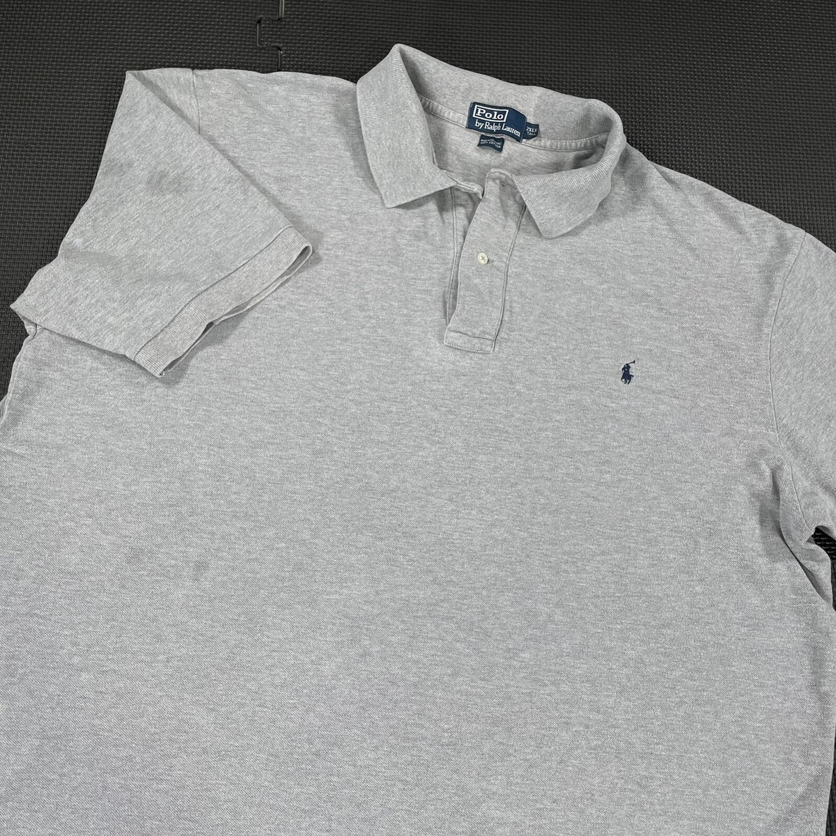 Vintage 90s Polo Ralph Lauren Polo Shirt Mens 2XLT Tall Gray
