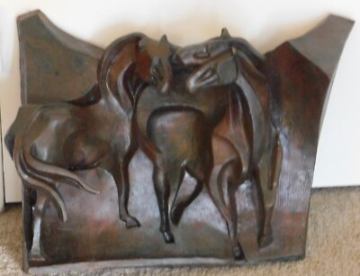 Ted Egri Bronze Sculpture Cubist Abstract Horses, Noted Taos artist
