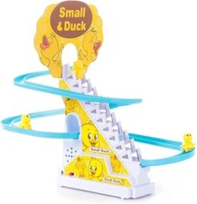 Climbing Ducklings Cartoon Race Track Set Little Lovely Duck Slide Toy Escalator