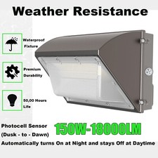 150 vatios - Paquete de luces LED de pared de 18000 LM, iluminación comercial e industrial para exteriores