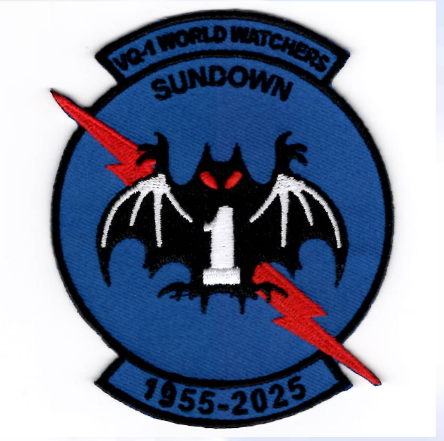 No.1146 ☆横振り刺繍パッチ☆ VQ-1 SAVE THE WHALES VQ-1 Around the World Patch | Fleet Air Reconnaissance