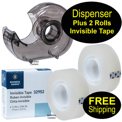 Scotch H127 Hand Tape Dispenser With 2 Rolls Invisible Tape 3/4 x 1296''