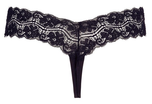 Damen Slip String Spitze S M L XL Perlen Kette Schritt offen Dessous Reizwäsche - Bild 6 von 35
