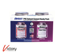 NEW Christy's PVC Solvent Cement Handy Pack  Red Hot Blue Glue  Purple Primer