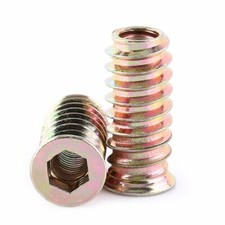 Zinc plaqu  en acier carbone hexagonale Insert  crous M6/M8/M10 M6  25 mm 