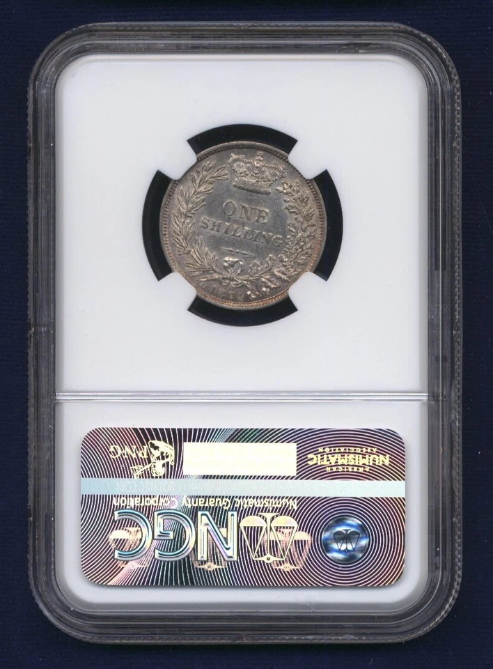 ENGLAND VICTORIA 1874 SHILLING ALMOST UNCIRCULATED COIN, NGC CERTIFIED AU58 - Image 2 of 4