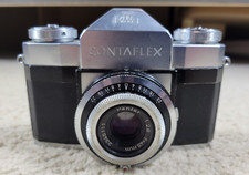 Vintage Zeiss Ikon Contaflex 35mm SLR Film Camera Tessar Pantar 45mm f/2.8 Lens