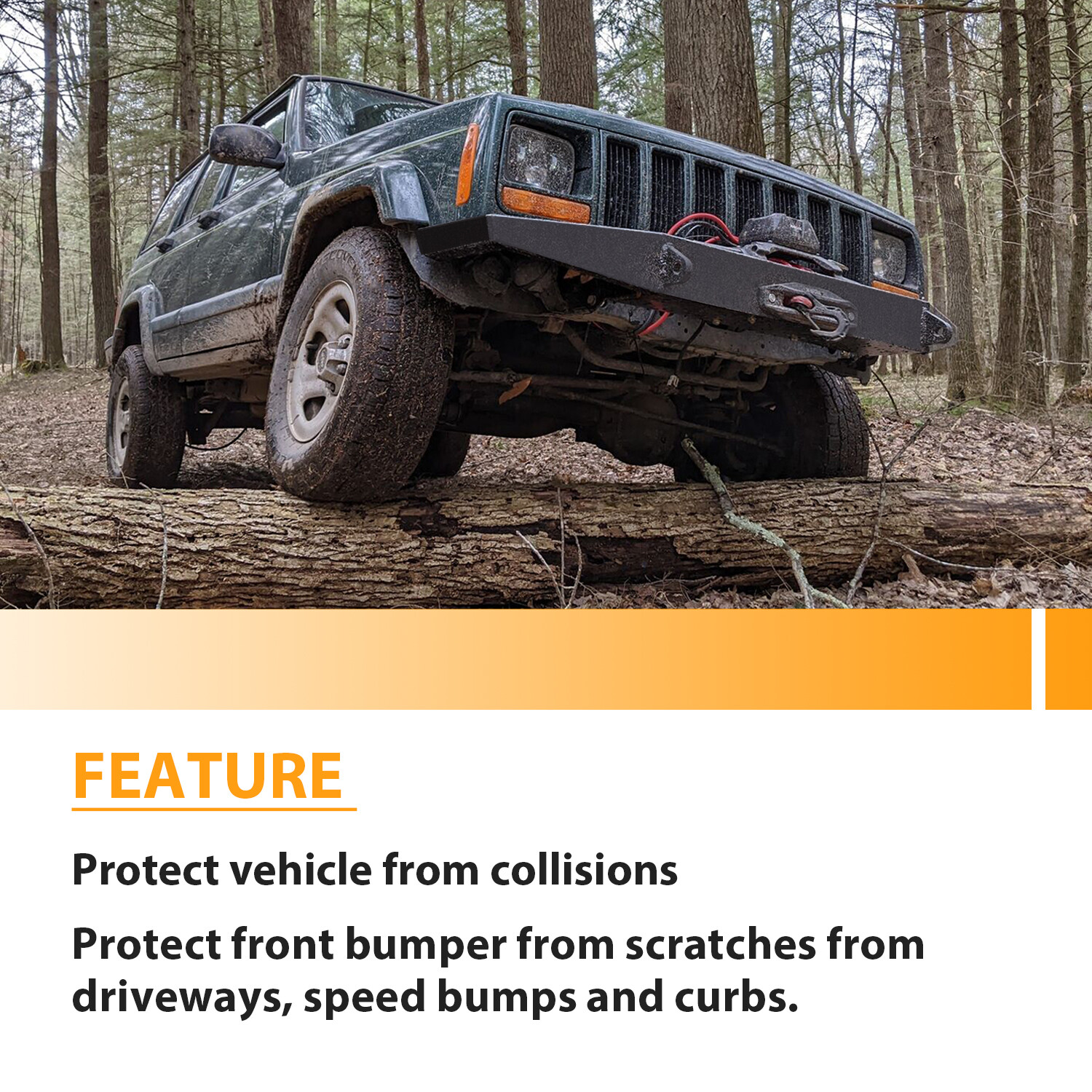 DIY Front Winch Bumper Bare Metal for 19842001 Jeep Cherokee XJ IDEAL IJL