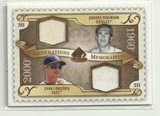 2009 SP Legendary Cuts Generations Dual Evan Longoria / Brooks Robinson