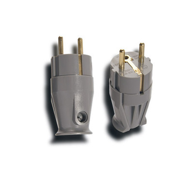 Supra SW-EU Schukostecker 16A vergoldet LoRad Schutzkontakt Schuko Type plug