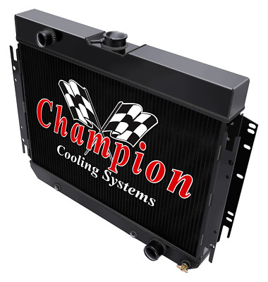 #ad RS Champion 3 Row Black Finish Radiator for 1964 1967 Chevy Chevelle V8 Eng $255.70