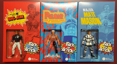 MATTEL - BACK IN ACTION MAJOR MATT MASON/PULSAR/BIG JIM  - IN HAND FAST SHIPPING